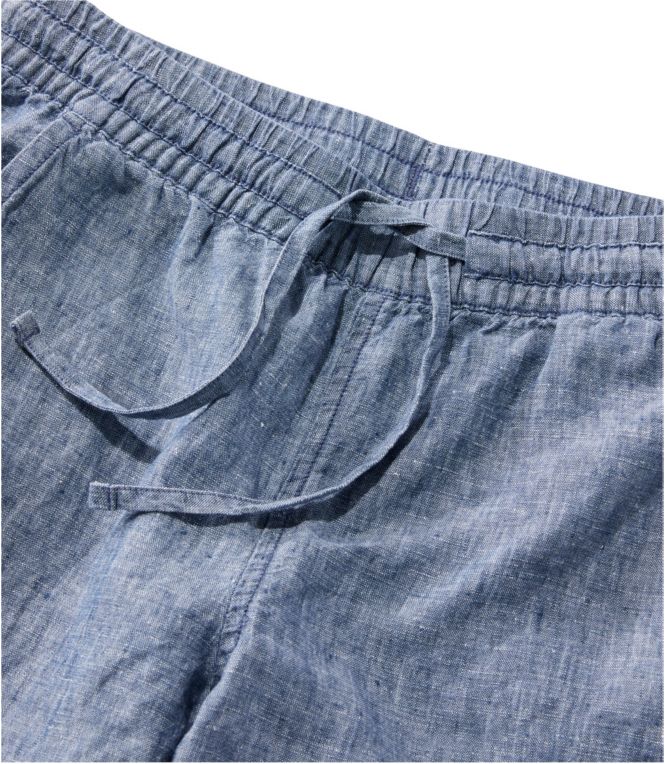 Women's Premium Linen Breezy Pull-On Ankle Pants, Mid-Rise Tapered-Leg
