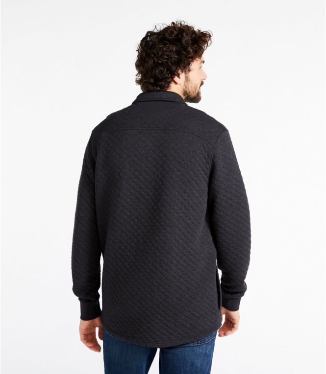 Men's Quilted Sweatshirts, Snap Overshirt