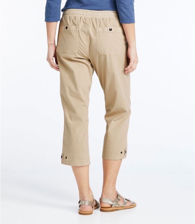 Women's Stretch Ripstop Pull-On Capri Pants, Slim-Leg