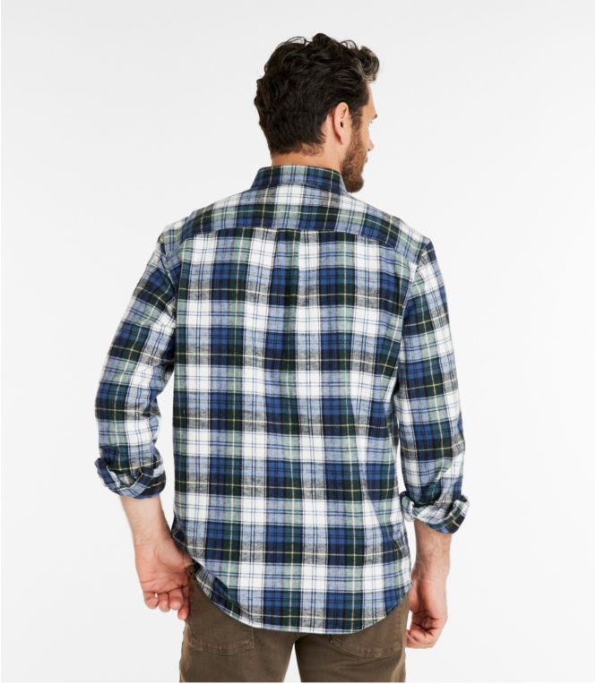 Men's Scotch Plaid Flannel Shirt, Slightly Fitted