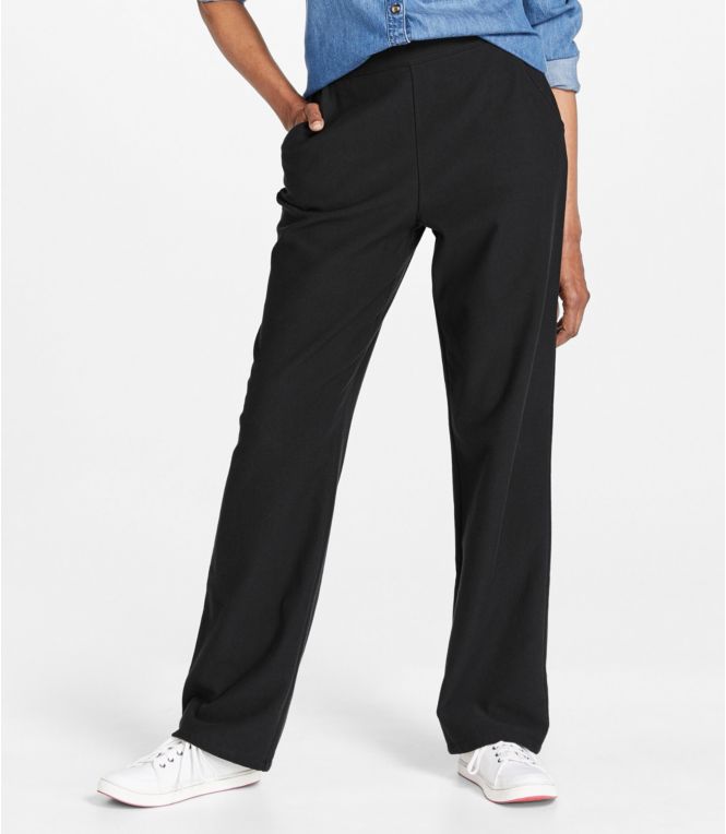 Women's Perfect Fit Pants, Fleece-Backed Straight-Leg