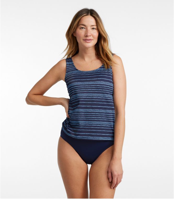 Women's BeanSport Swimwear, Scoopneck Tankini Top, Print