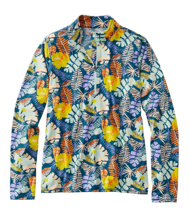 Women's SunSmart? UPF 50+ Sun Shirt, Quarter-Zip Print