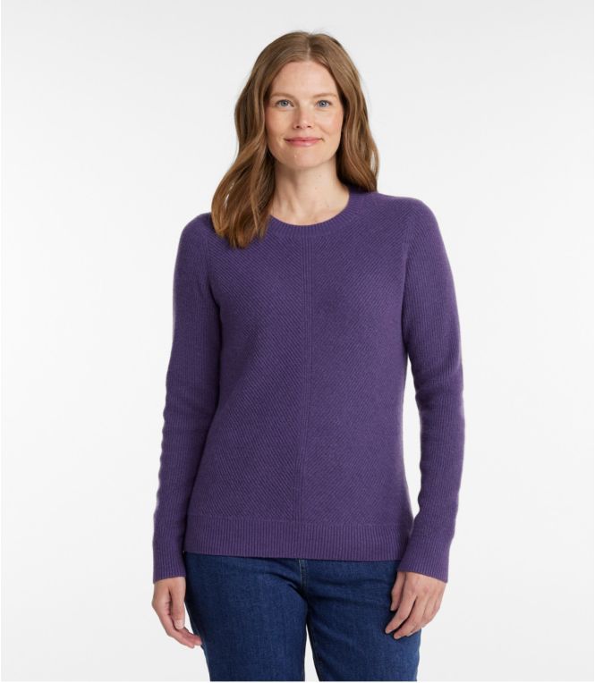 Women's Classic Cashmere Textured Sweater, Crewneck