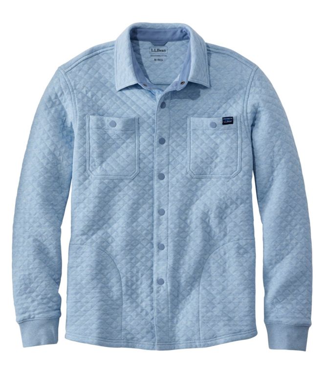 Men's Quilted Sweatshirts, Snap Overshirt