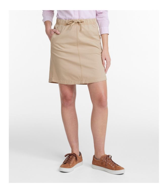 Women's Lakewashed Pull-On Skirt, Mid-Rise
