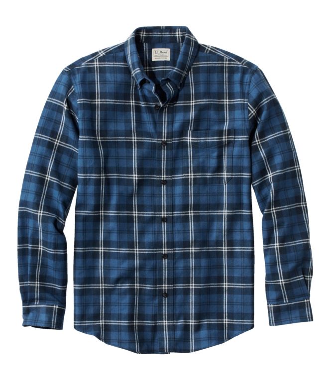 Men's Scotch Plaid Flannel Shirt, Slightly Fitted