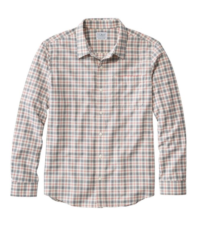 Men's Wrinkle-Free Ultrasoft Brushed Cotton Shirt, Long-Sleeve, Slightly Fitted Untucked Fit