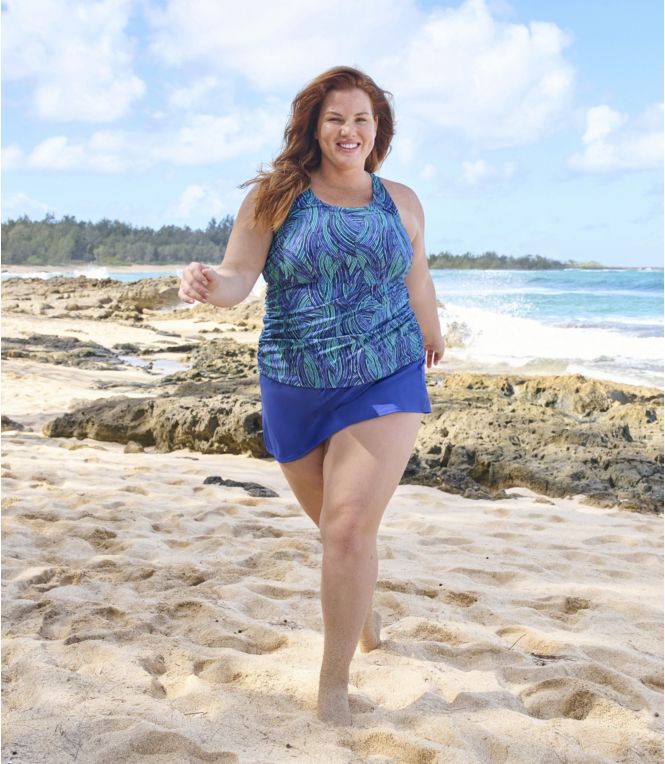 Women's BeanSport Swimwear, High-Neck Tankini Print