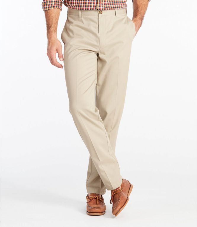 Men's Wrinkle-Free Double L? Chinos, Classic Fit, Plain Front