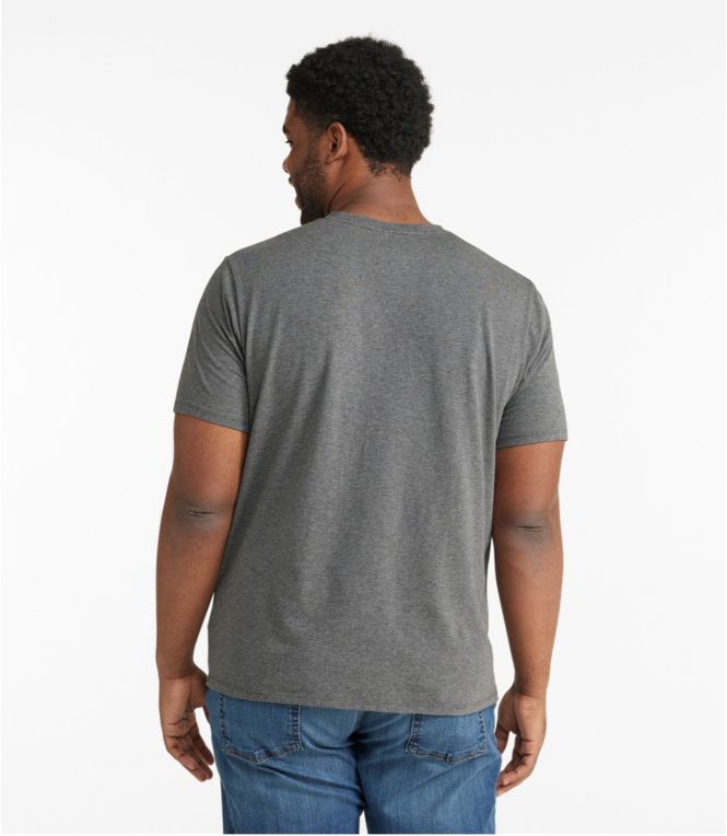 Men's Comfort Stretch Pima Tee, Short-Sleeve, V-Neck