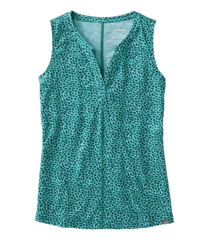 Women's Streamside Tank, Splitneck Print