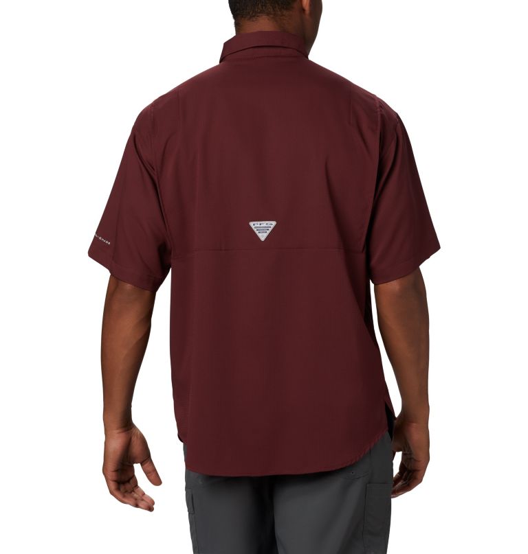 Columbia Men' Collegiat PF Tamiami Shor Sleev Shir  Texa   M