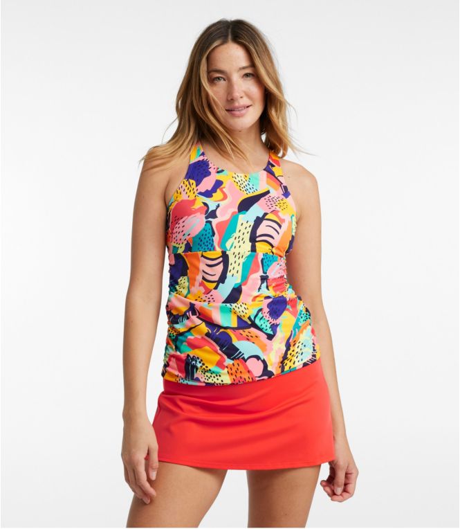 Women's BeanSport Swimwear, High-Neck Tankini Print