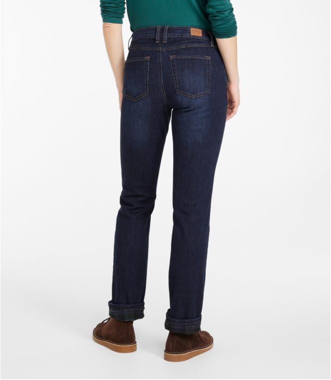 Women's BeanFlex? Jeans, Mid-Rise Straight-Leg Lined