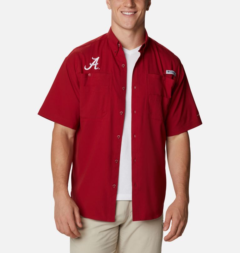 Columbia Men' Collegiat PF Tamiami Shor Sleev Shir  Alabama