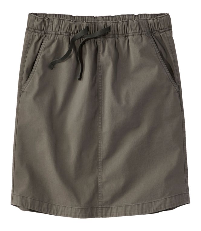 Women's Lakewashed Pull-On Skirt, Mid-Rise