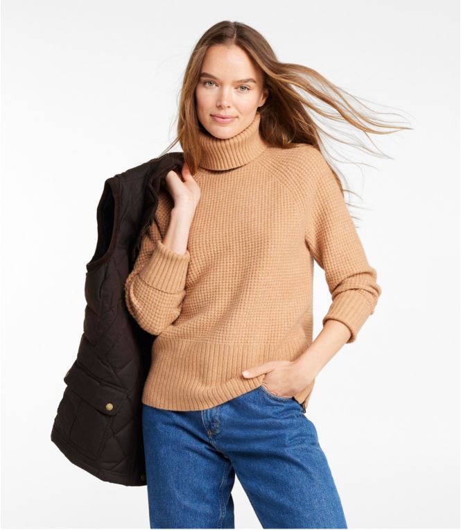 Women's SuperSoft Waffle Sweater, Turtleneck