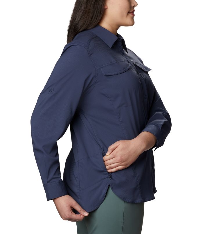 Columbia Women' Silve Ridge Lit Lon Sleev Shir  Plu Size