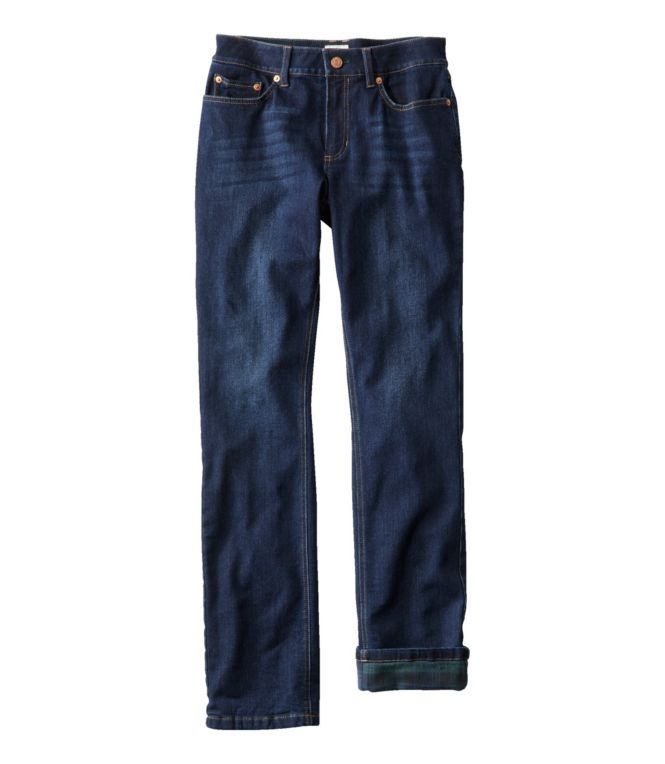 Women's BeanFlex? Jeans, Mid-Rise Straight-Leg Lined
