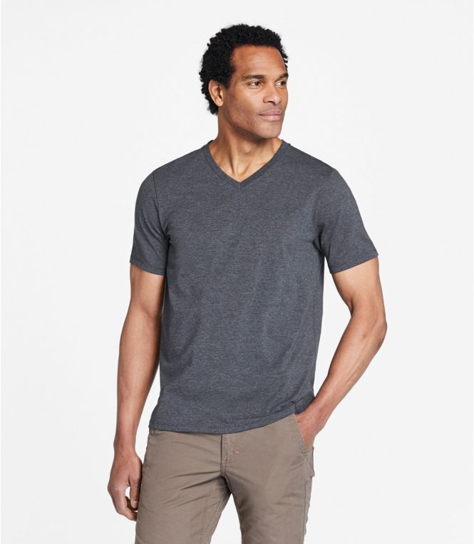Men's Comfort Stretch Pima Tee, Short-Sleeve, V-Neck