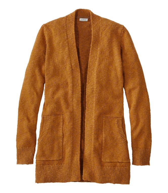 Women's Cotton Ragg Sweater, Open Cardigan