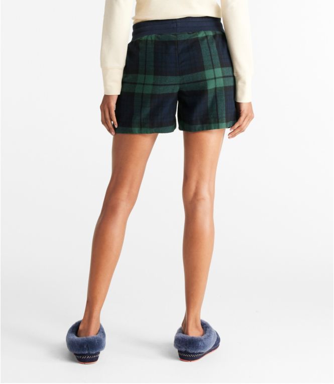 Women's Scotch Plaid Flannel Sleep Shorts